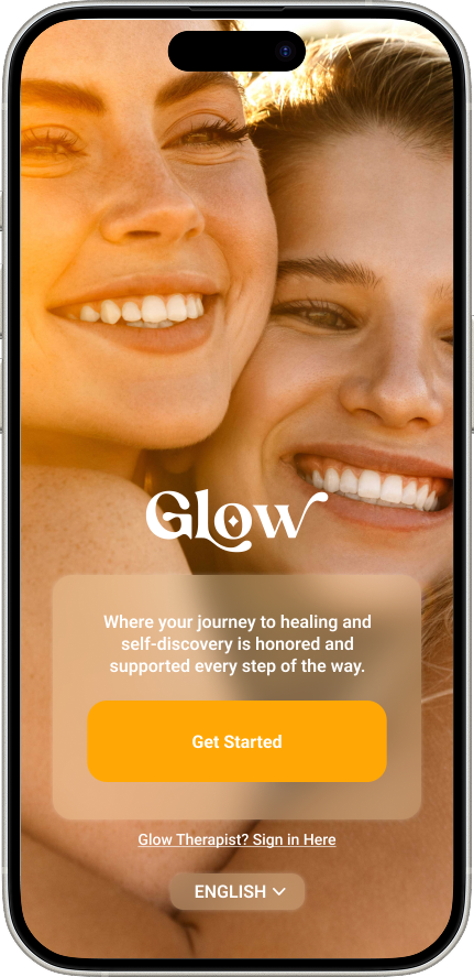 Glow app welcome screen